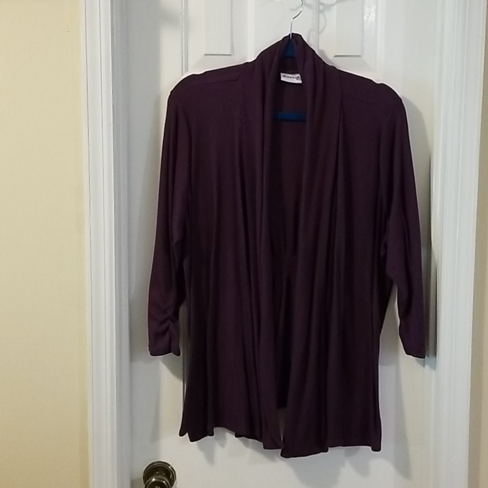 Wine Colored open cardigan